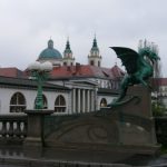 Ljubljana - Dragon Bridge and Cathedral