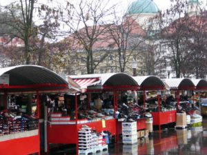 Ljubljana - market stalls