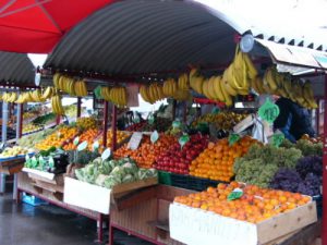 Ljubljana - market stalls