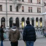 Ljubljana - gay couple walking their dog