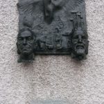 Ljubljana - exterior memorial plaque at the Church of St.