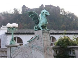 Ljubljana - Dragon Bridge and the Castle