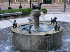 Ljubljana - Fountain outside Cathedral