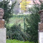 Ljubljana - close-up of sculptures of famous artists at