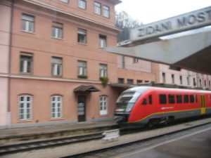 Train from Zagreb to Ljubljana The 3-hour ride between the Croatian