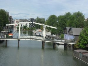 Amsterdam city bridge.