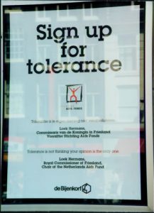 Amsterdam city poster, Sign up for tolerance.