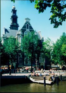 Scenic Amsterdam city view.