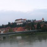 The medieval castle sits