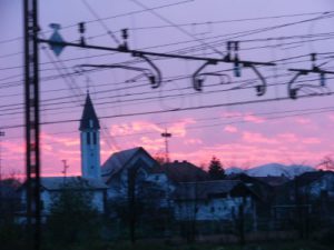 Sunset over Ptuj