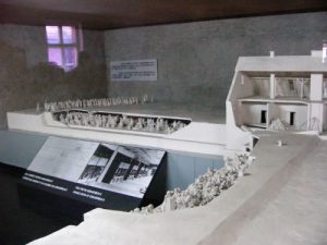 Scale model of the crematorium. In early
