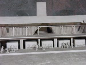 Scale model of the crematorium. In early