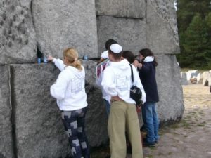Jewish visitors from Israel place votive candles at Treblinka; Around 850,000