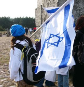 Jewish visitors at Treblinka