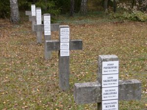 Memorial crosses at the Treblinka site
