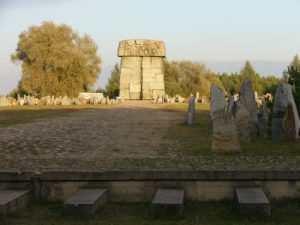 Memorial stone monument at the Treblinka