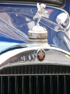 Antique car being used for a wedding