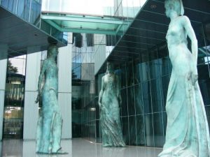 Warsaw - modern architecture and sculpture