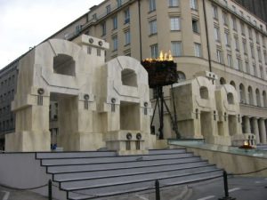 Large memorial flame to the dead