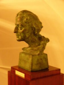 Bust of Frederick Chopin.