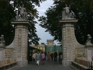 Entry gate to Wilanow Palace Originally