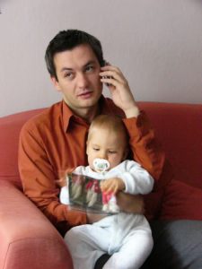 Leading gay activist babysitting. Read his story at GlobalGayz.com.