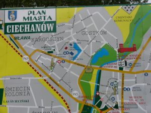 Map of Ciechanow