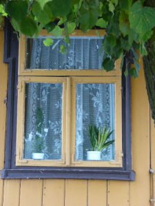 Ciechanow - wood houses window detail