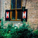 Brick building with windows.