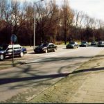 A roadside view of the traffic.