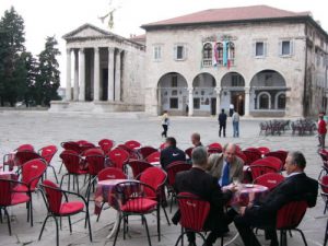 Pula plaza and cafe