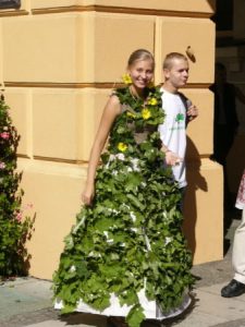 Kalisz city views - flower costume