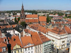 Kalisz city views from atop