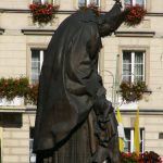 Kalisz city center - pope statue