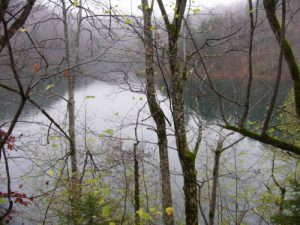 In Plitvice Lakes National Park sixteen lakes at descending elevations