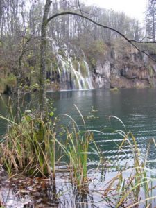 In Plitvice Lakes National Park sixteen lakes at descending elevations