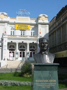 Odeon Theatre with Bust of Ataturk (of Turkey)