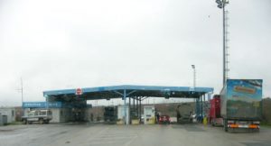 Returning through the border checkpoint from