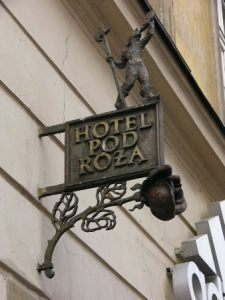 Kraków - city center sign