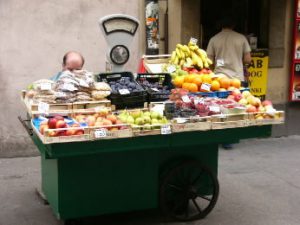 Kraków - city center fruit stand