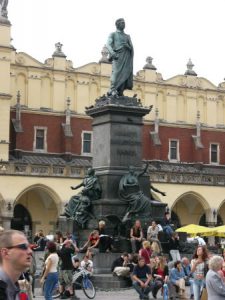 Kraków - city center statue