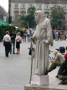 Kraków - city center mime