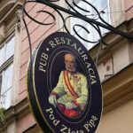 Kraków - city center restaurant sign