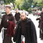 Kraków - monks in the city