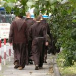 Kraków - monks in the city