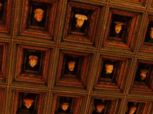 Krakow - Ornate coffered ceiling of