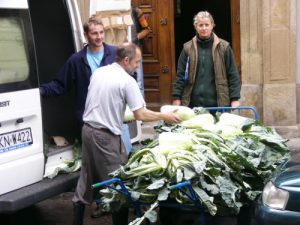 Kraków - morning market delivery