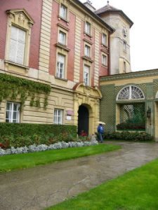 Lancut Castle courtyard