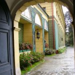 Lancut Castle courtyard