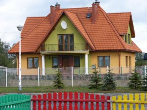 Colorful upscale house near Lancut